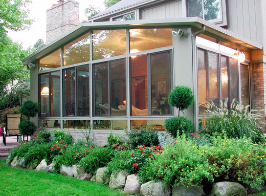 Exterior View Garden Sunroom Patio Room California